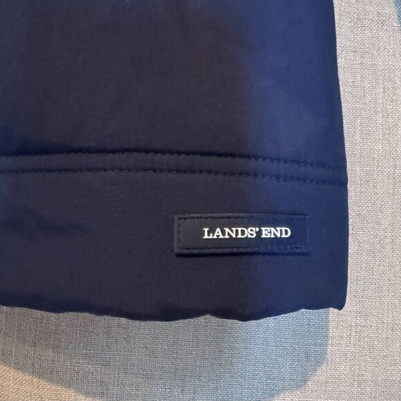 Lands’ End Men’s Squall Coat Jacket Navy Blue Medium Tall M/T Fleece Lined Water - Picture 4 of 11